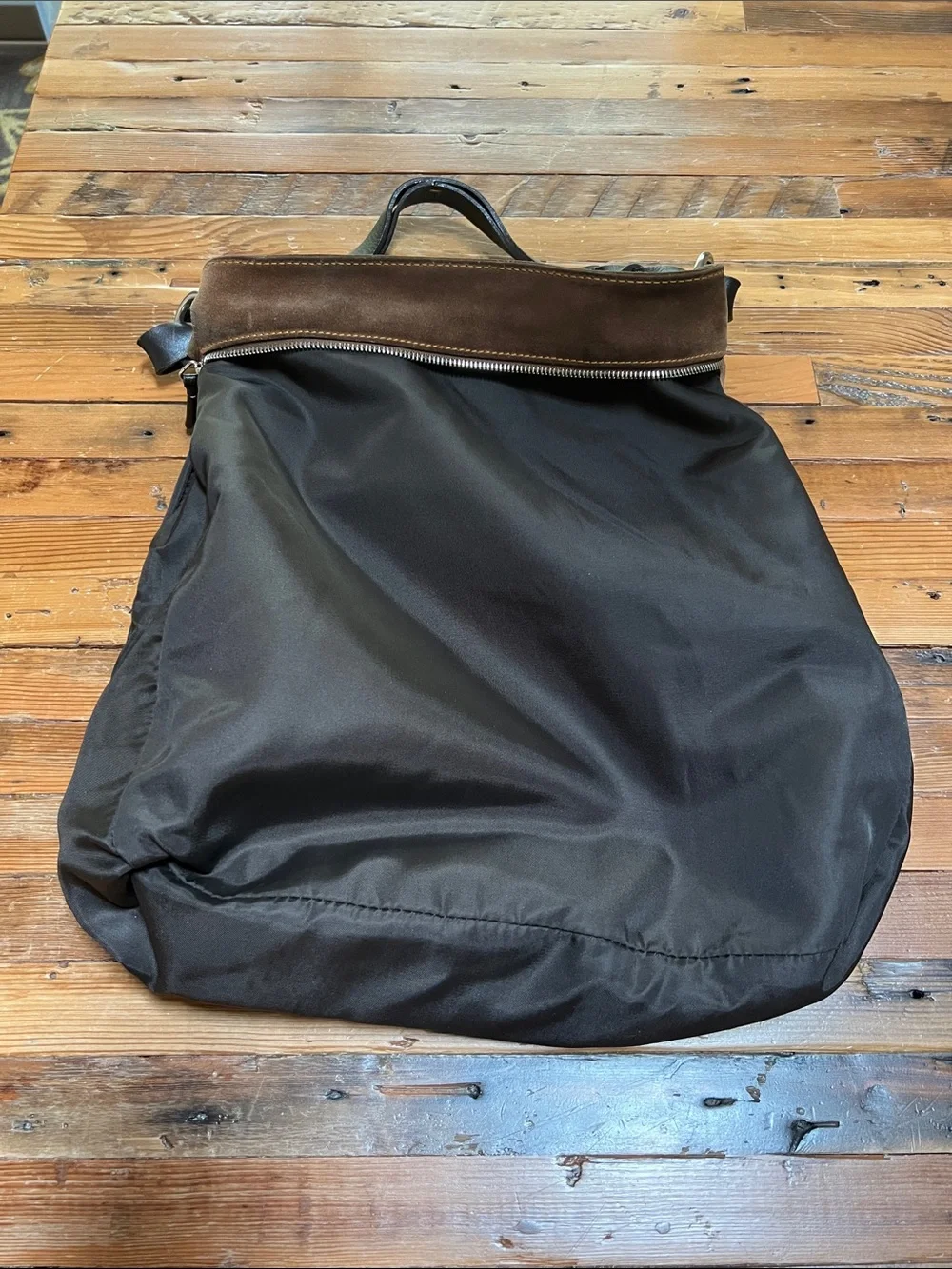 Hogan Suede Bucket Tote Hobo